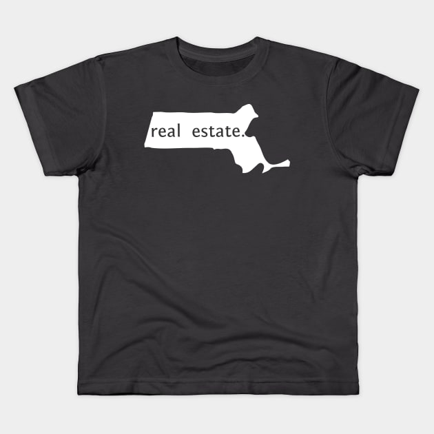 Massachusetts State Real Estate T-Shirt Kids T-Shirt by Proven By Ruben